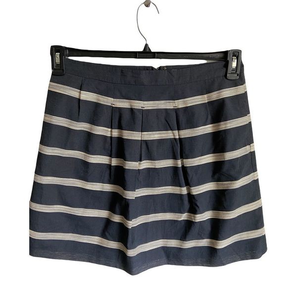 LOFT Dresses & Skirts - Ann Taylor Loft Black/Cream Stripe A Line Skirt Size 6